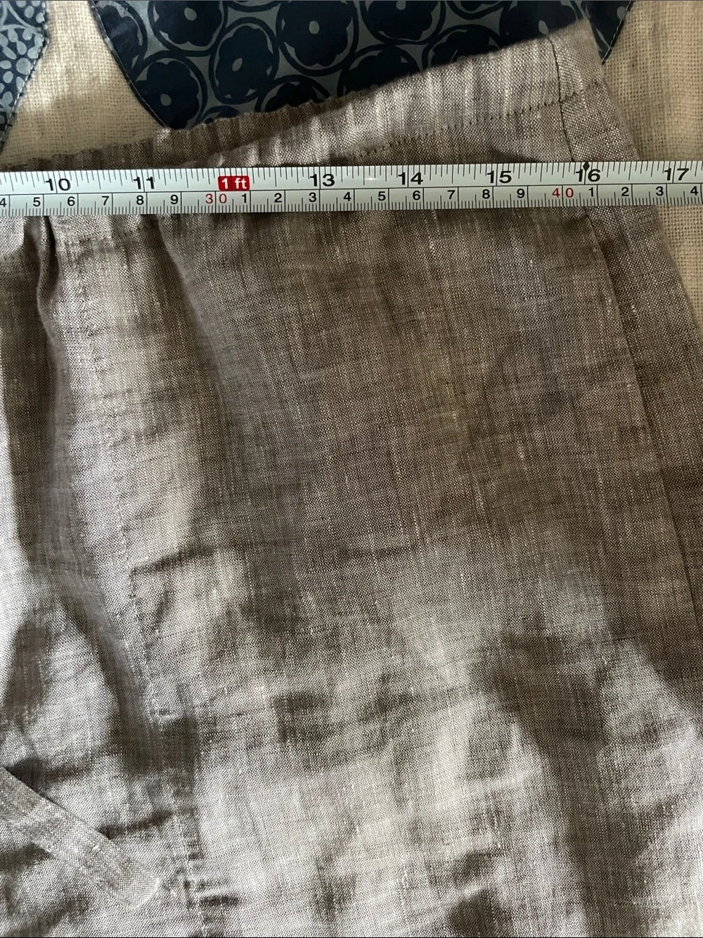 Lafayette 148 New York Light Gray Linen-Blend Drawstring Chinos